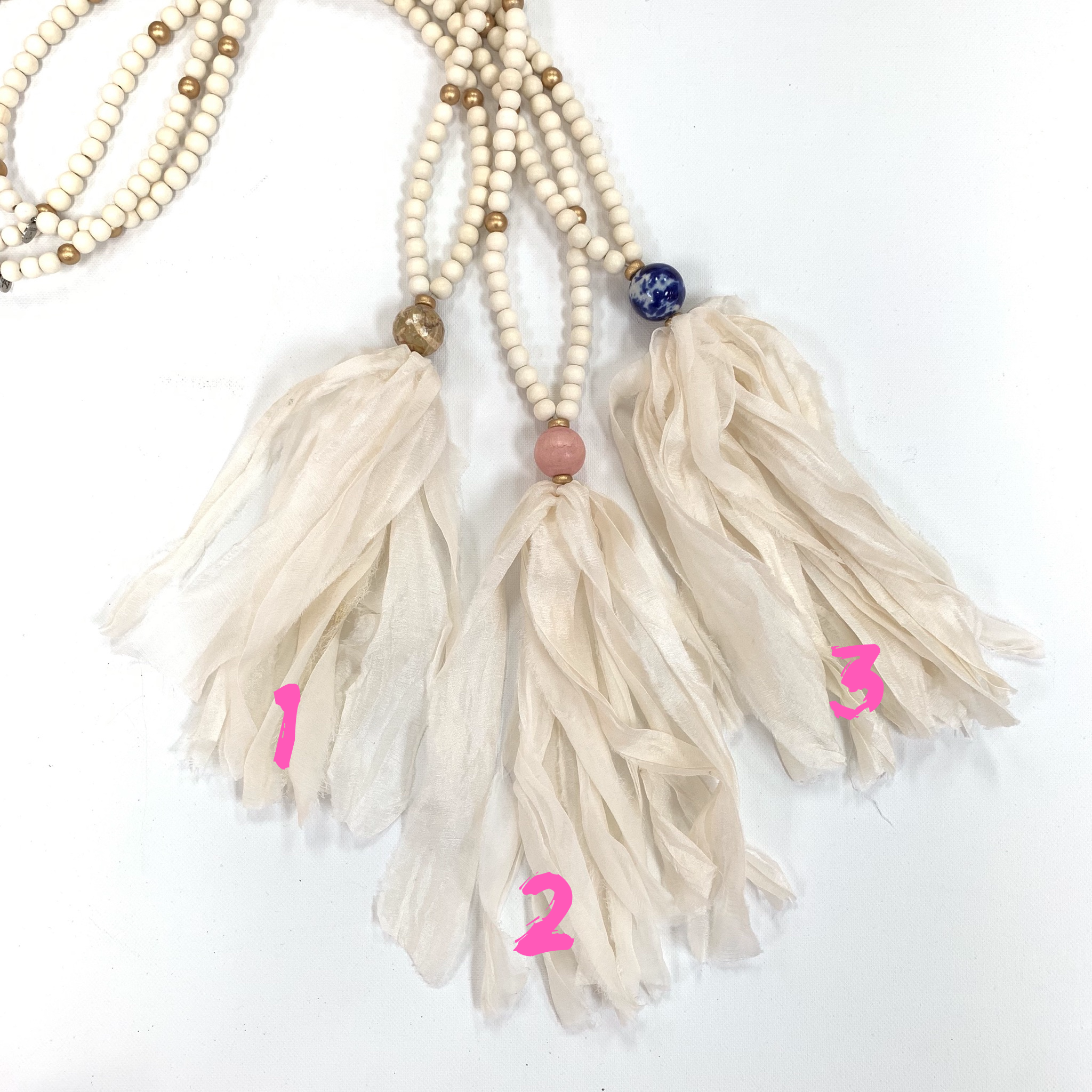 Sari silk 2025 tassel necklace